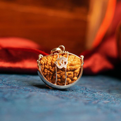 Anandam Ek Mukhi Rudraksha Mala With Real Silver Capping For Men And Women Certified Rudraksha Chain