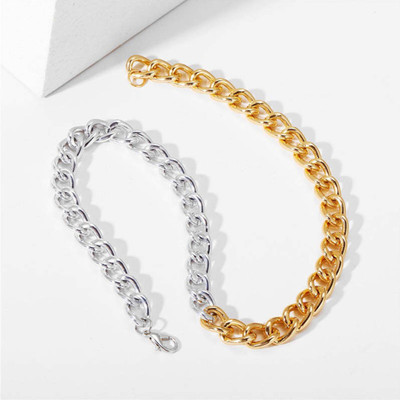 Vembley Fancy Golden Silver Chunky Chain Necklace For Girls Gold-plated Plated Alloy Necklace