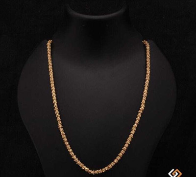 WGMONEY 1 gram High Quality Indian Polished “20” Inches Gold Chain for Men and boy Gold-plated Plated Copper Chain