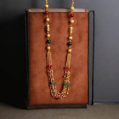 VESTURE KNOT Allure Stylisth Multi Colour Necklace Mala/Jewellery Set For Women & Girl Gold-plated Plated Alloy Necklace