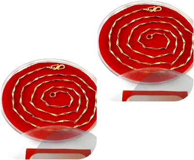 Trendy Gold LONG LENGTH 26 INCH PACK OF 2 CHAVAL CHAIN FOR WOMEN Gold-plated Plated Brass Chain Set
