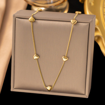 MYKI Exquisite Stainless Steel Necklace For Women & Girls Gold-plated Plated Stainless Steel Necklace