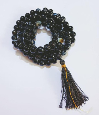 Vanishree World Sulemani Hakik Mala & Lab Certified 8 mm -108 Beads Agate Stone Chain Set