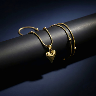 the khodiyar gallery Gold-plated Plated Stainless Steel Necklace