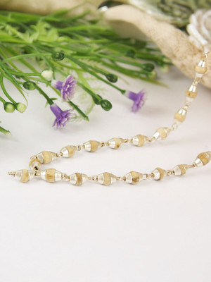 ISCKON Tulsi Beads Original Silver Capped Tulsi Mala 3-5 mm Wood Chain