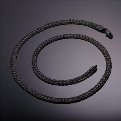 MEENAZ Chain for men chain for boys Black neck chain long valentine necklace for men Platinum, Rhodium, Black Silver Plated Metal, Alloy, Stainless Steel Chain