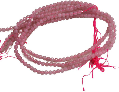Maitri Export Rose Quartz Crystal - Stone/Beads/Gemstone 4mm Round Loose Agate Stone Layered
