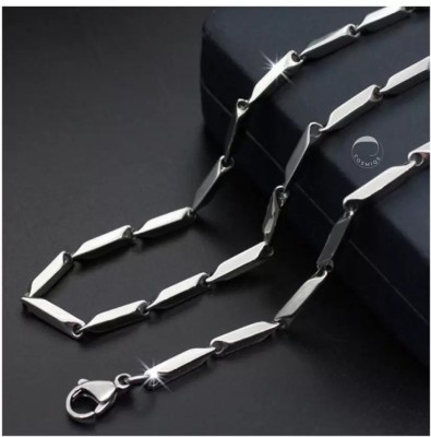 COSMIQE Silver Chain For Boys Artificial Jewellery Necklace Chains For Men Boys Silver Plated Stainless Steel Chain