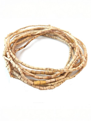 Astrodidi Two Round Tulsi Kanthi Mala Natural and Real Tulsi Beads Holy Basil Rosary Wood Chain