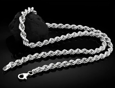 MAATRCHAAYA Sterling Silver Plated Alloy Chain Set