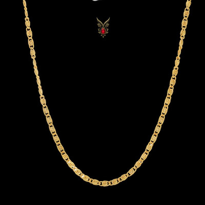 Heer Sutra Stylish Gold Plated Chain for Men – Durable Daily Wear Fashion Necklace Gold-plated Plated Brass, Alloy Chain