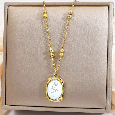 AYPATHAN 18k Gold Plated Waterproof Chain with Pendant Gold-plated Plated Stainless Steel Chain