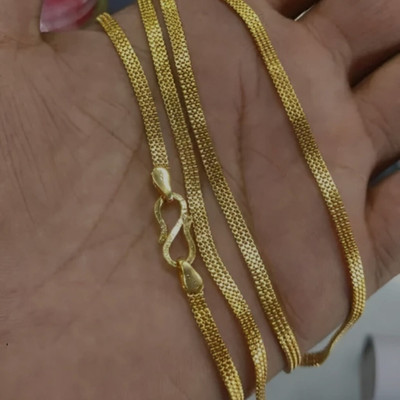 Lady Zeal 24 inches Daily Wear Gold Plated Chain For Men and Women Gold-plated Plated Brass Chain