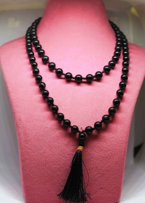 Karungalkumar Black Tourmaline Mala|8mm-108+1|Natural certified unisex wear malai| Tourmaline, Beads Stone Chain