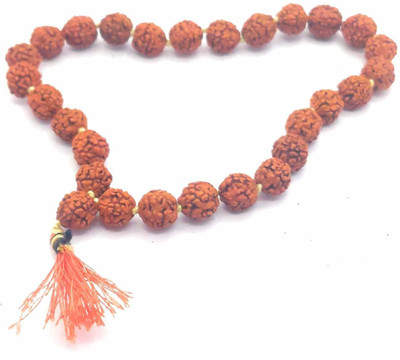 Malas Collection Nepali 27+1 (Beads) Rudraksha 5 Mukhi Mala for |Wearing||Japa| Rudraksha Chain
