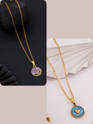 Dressberry Gold-Plated Brass Minimal Necklace Gold-plated Plated Brass Necklace