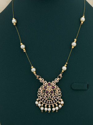 Romil American Diomand/ Cubic Zirconia Gold-plated Plated Brass Necklace