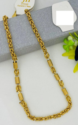 NOSHILAMI 1 gram High Quality Indian Polished “20” Inches Gold Chain for Men and boy Gold-plated Plated Copper Chain
