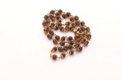 Sarvaksh Sarvaksh premium Quality 5- Mukhi Rudraksha Mala Gold-plated Plated Alloy Chain