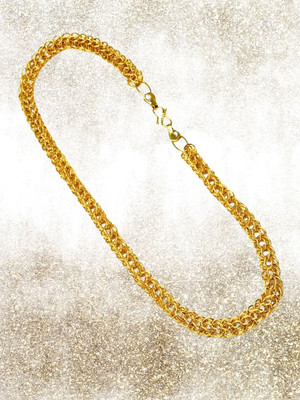 RKB SALES 1gm gold plated High Quality Indian Polished chain men Gold-plated Plated Alloy Chain