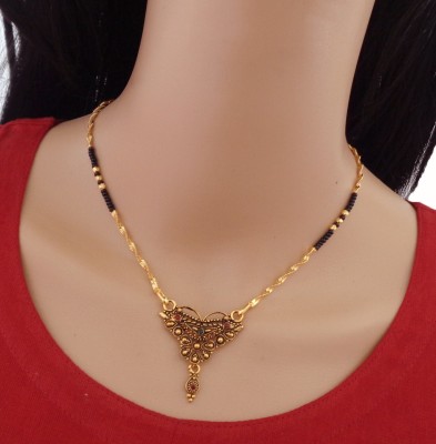 Dency Designer and Stylish Brass Gold Plated Mangalsutra For Women Brass Mangalsutra