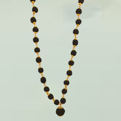 Fine Creation Om Trishul Rudraksh Spiritual Mala for men & Women Beads Gold-plated Plated Brass, Alloy Chain