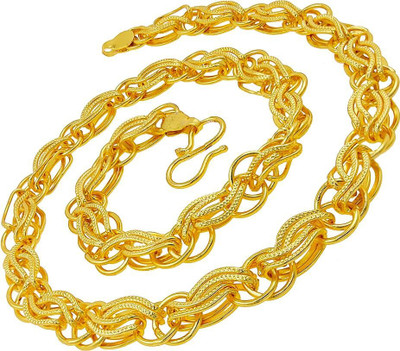 Saizen Gold Plated Stainless Steel Designer Chain For Men & Boys Gold-plated Plated Stainless Steel Chain