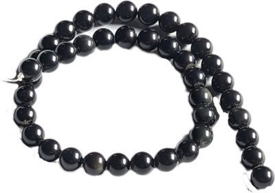 Maitri Export Black Onyx 10mm line Onyx Crystal Necklace