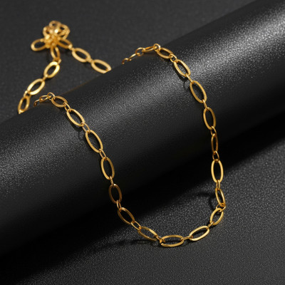 Saizen Gold Plated Link chain necklace for women and Girls Gold-plated Plated Stainless Steel Chain