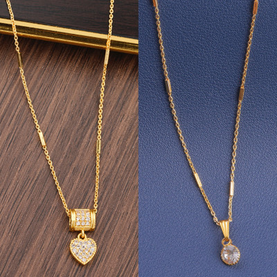VPCREATION Diamond Gold-plated Plated Alloy Chain Set