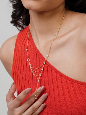 D'oro Main Character Necklace | Pendant Chain Gold-plated Plated Alloy Necklace