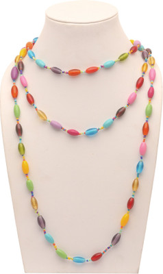 DCA Women's Multi-Colour 2 Multi-Strand Glass Necklace Glass Necklace