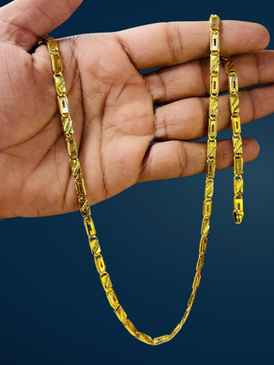 RKB SALES 1 gm high quality gold plated men's chain Gold-plated Plated Alloy Chain