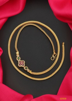 shreehari om Flower Petal Design Gold-plated Plated Alloy Chain