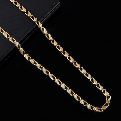 SMILE ME 1 GRM 22K Link Accessories Gift Anti-tarnish Necklace Gold-plated Plated Stainless Steel Chain