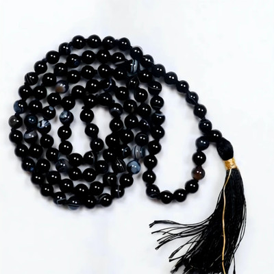 RashiRing Natural Sulemani Hakik Mala Lab Certified Mala 108 +1 Beads Lab Certified Mala Agate Stone Necklace RashiRing Natural Sulemani Hakik Mala Lab Certified Mala 108 +1 Beads Lab Certified Mala Agate Stone Necklace