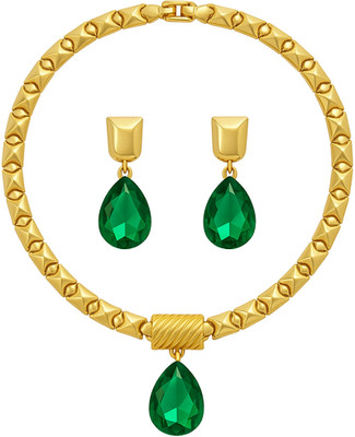 StellaGroup Alloy Gold, Green Jewellery Set(Pack of 1)