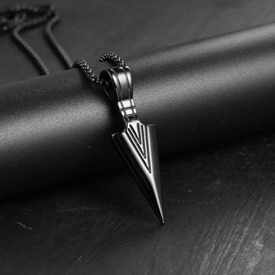 Riingzinee ARROW CHAINS WITH EVIL EYE RINGS DRAGON & OWL Silver, Black Silver Plated Stainless Steel Chain Set