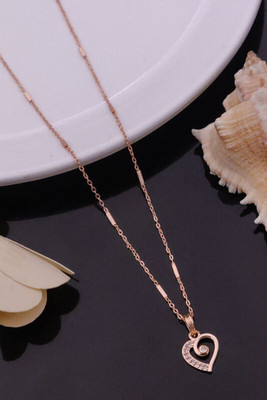 RAXOR Fashionable Pendant Necklaces Perfect for Women With Premium Qaulity Crystal Gold-plated Plated Alloy Necklace