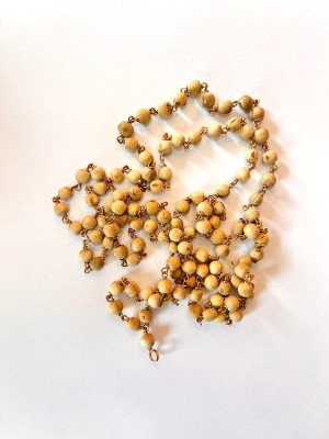 Karungalkumar Original Tulsi malai|Iyappa tulsi malai|Impon 6mm-108 beads|Unisex tulsi malai| Beads Brass Plated Wood Chain