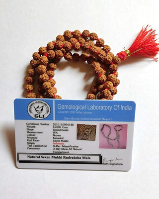 Yashvedastore Panch mukhi rudraksha beads mala original zero size Rudraksh Nepali rudraksha Wood Chain