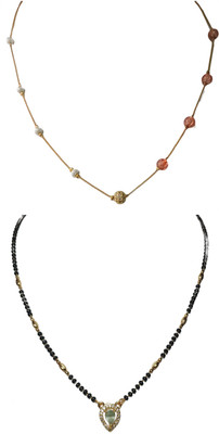 RDH Jewellery Sparkling Beads Gold-plated Plated Stainless Steel Chain