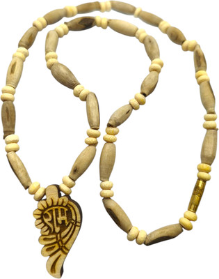 Dev Samagri Original Tulsi Natural 20 inch Tulsi Kanthi Mala with ram pandle Wood Chain