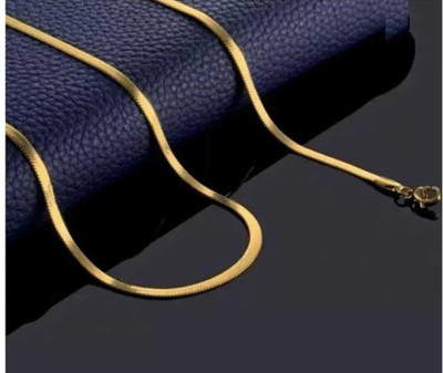 AG Creation Gold-Plated Snake Chain Necklace Gold-plated Plated Stainless Steel Chain