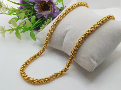 RAJVALASHI 1 gram High Quality Indian Polished “20” Inches Gold Chain for Men and boy Gold-plated Plated Alloy Chain