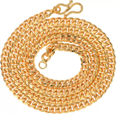 DMJ 20Inch (10MM) (Heavy Quality) Finely Detailed Chain in Gold Plating Gold-plated Plated Stainless Steel Chain