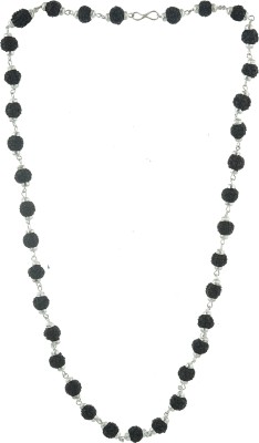 GIACOMO Trend Natural Original Rudraksh Mala for OM jaap Chamtkaari Viaanskarri Beads Sterling Silver Plated Wood, Alloy Necklace