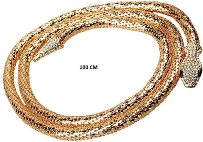 Mohmit Mart Serpant snake necklace|Bold style Cubic Zirconia Gold-plated Plated Brass Layered