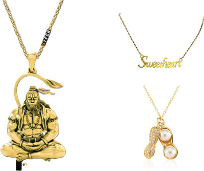 onlinefirst Delicate Fashionable Everyday Neckalce Chain Set for Men Women Metal Necklace Set