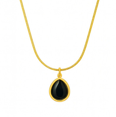 NEEVO Noir Dewdrop Necklace Gold-plated Plated Stainless Steel Necklace